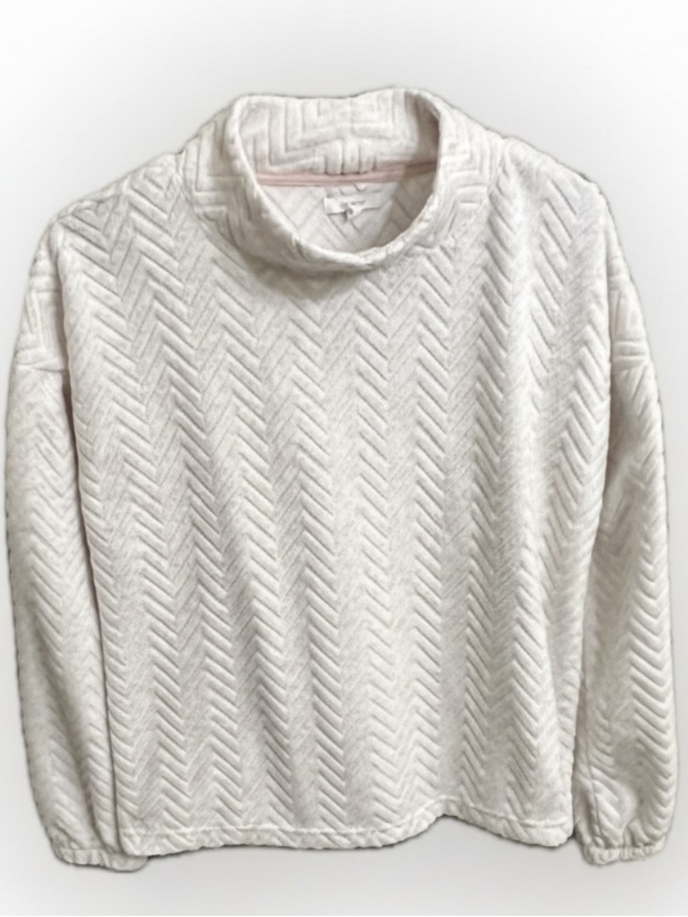 Maurices‎ Quilted Jacket in Soft Pink Trim and Cream Body